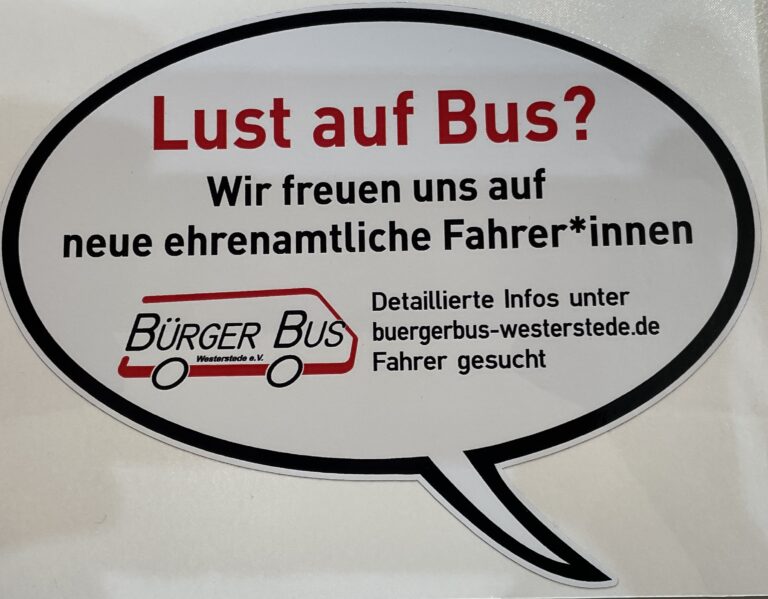 PKW-Aufkleber "Lust auf Bus"